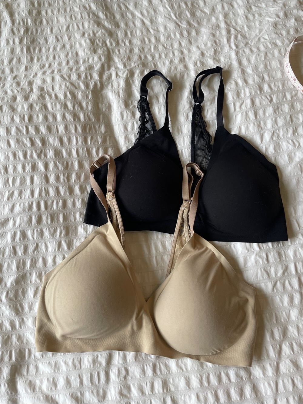 Seamless Comfort Wireless Bra - Black & Beige